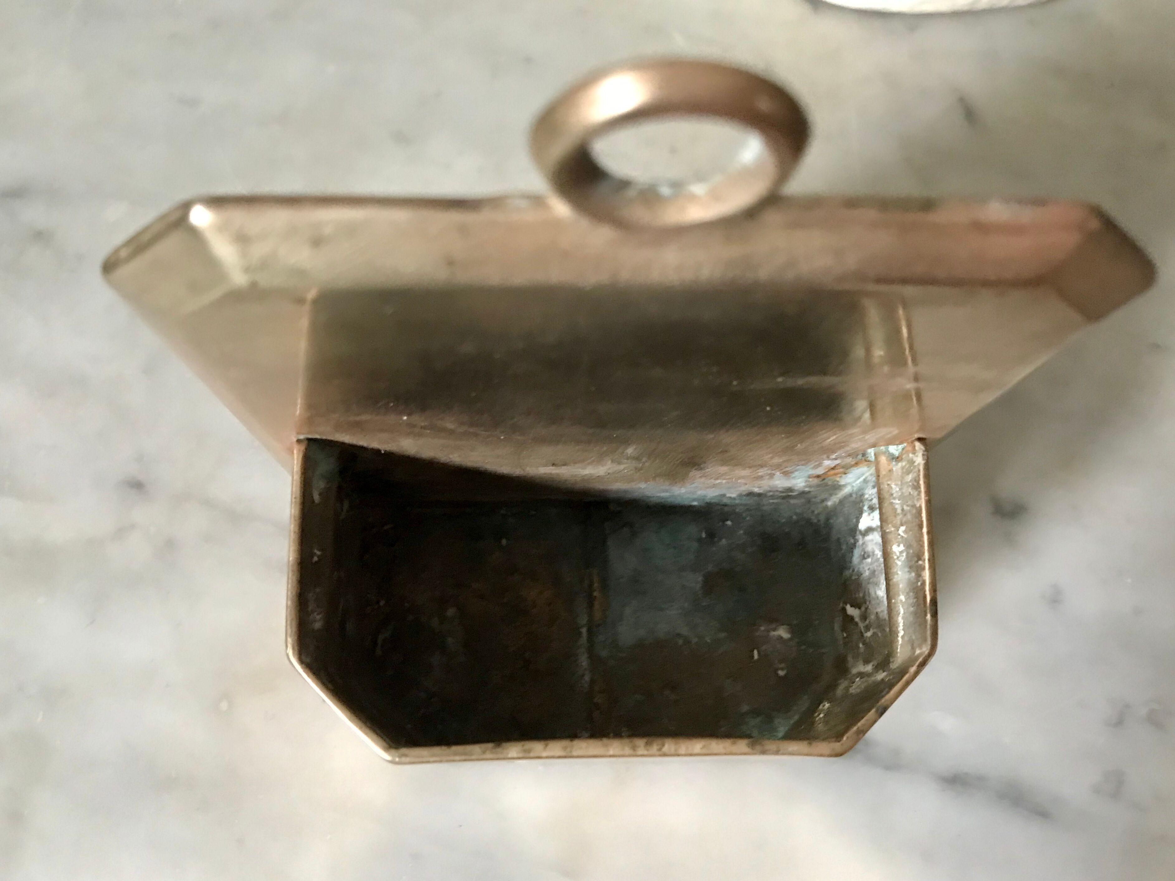 Brass hanging ashtray