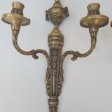 Paire d'appliques en bronze