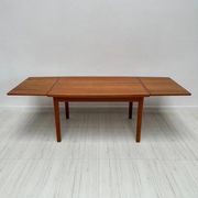 1960s large vintage Danish teak extendable dining table by Vamo Sønderborg