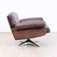 Brown leather swivel armchair by De Sede, model DS 31, 1960s, wine.