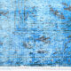 2x9 di̇stressed blue oushak runner rug, 282x75cm