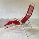 Vintage 1970s Elefant Möbel Spaghetti reclining chair for the garden.