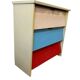 Armoire à chaussures, meuble à abattants vintage en bois de couleur