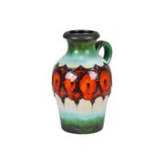 Vase Graisse Lave Turquoise Orange Allemagne de l’Ouest Scheurich 490 25