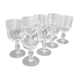 Set of 8 crystal wine glasses