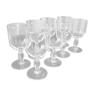 Set of 8 wine glasses in crystalline