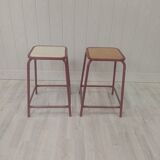 Pair of vintage school stools