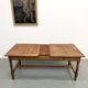 Large extendable farmhouse table in solid cherry wood - 1900s