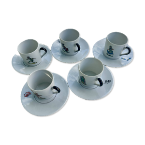 Lot de 4 tasses et soucoupes