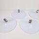 Vintage White UFO Disc Wall Lamps from Targetti Sankey, 1970s, Set of 4