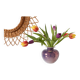 Iridescent glass ball vase, vintage, 1980