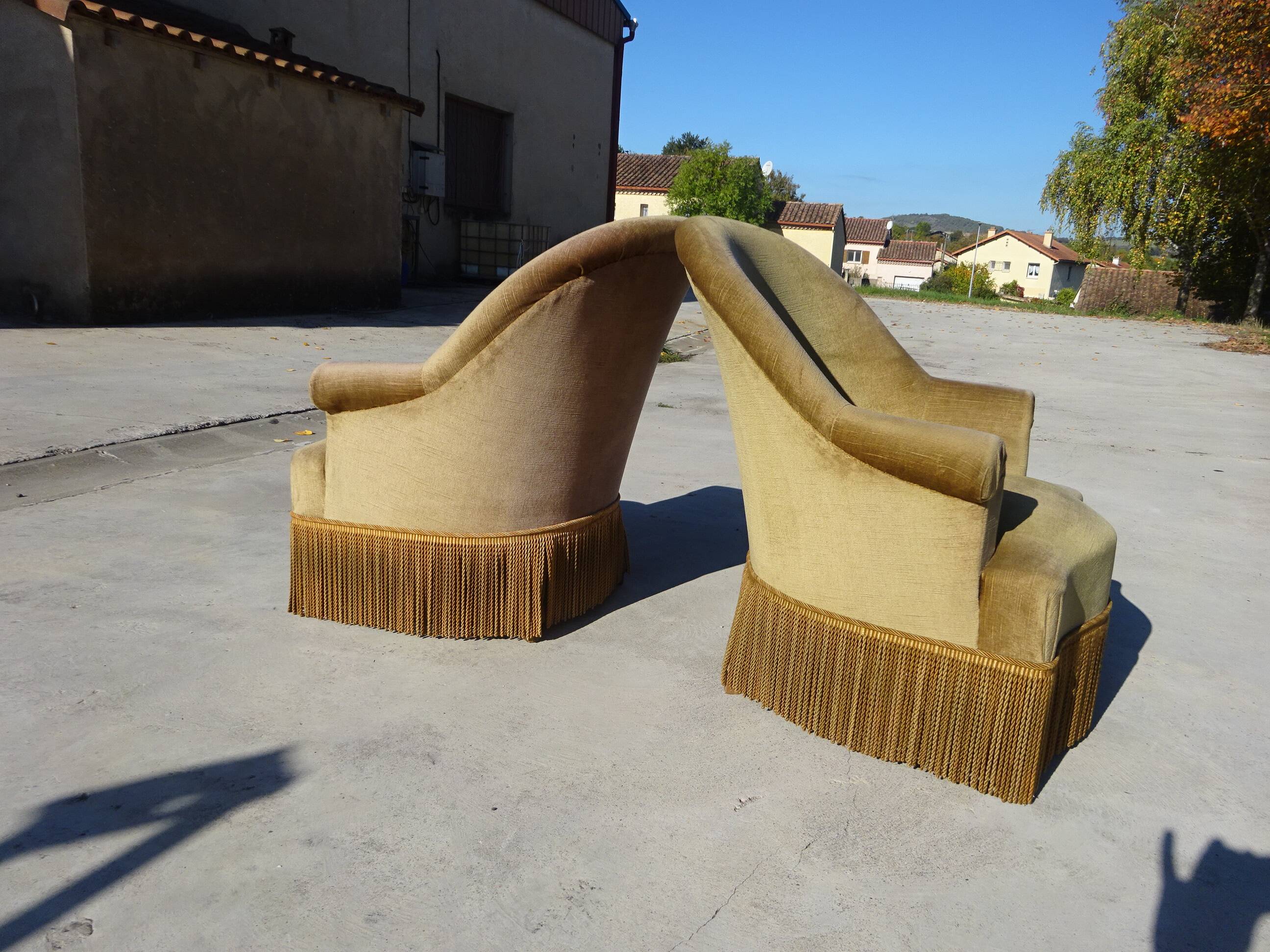 Fauteuils crapauds des années 1950s, les 2