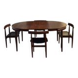 Hans Olsen Roundette Extendable Table and 4 Chairs
