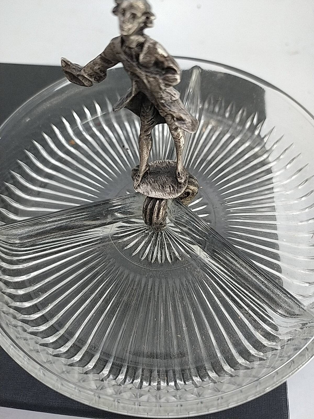 Old small glass and tin servants.