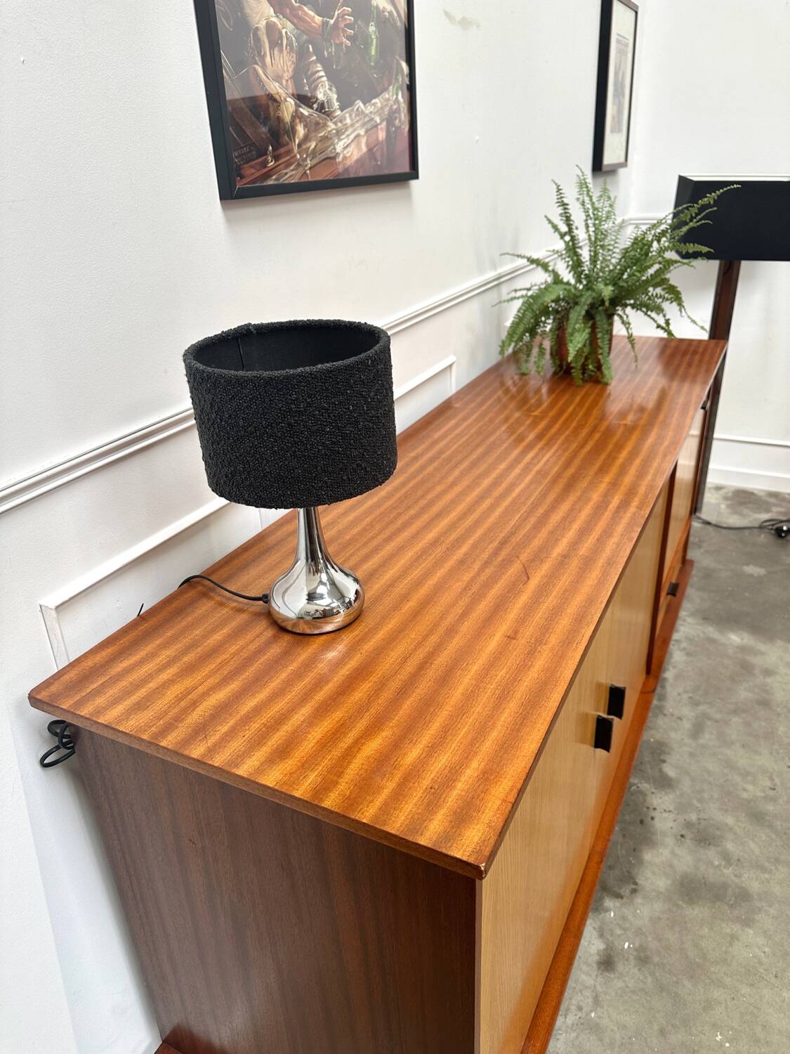 Vintage compass foot sideboard