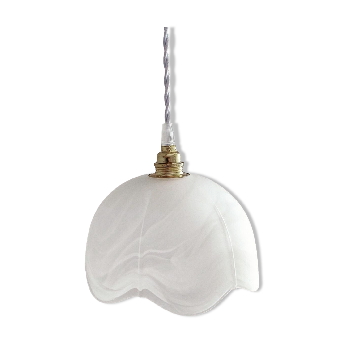 Marbled glass pendant lamp
