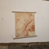 Geography map school map Jura and Massif Central