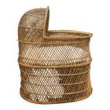 Vintage wicker cradle