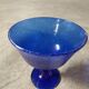 Glass cup of Biot, cobalt blue