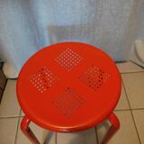Patinated metal stool
