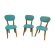 3 chaises vintages, assise et dossier en skaï