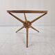 Tripod Table in Wood and Glass Attributed to Cesare Lacca, Italy, 1950s