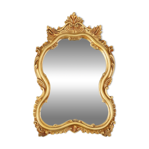 miroir doré de style - milieu