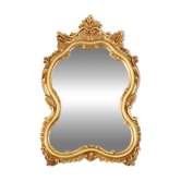 Mid-Century Baroque Style Gilded Mirror, France, 1950s