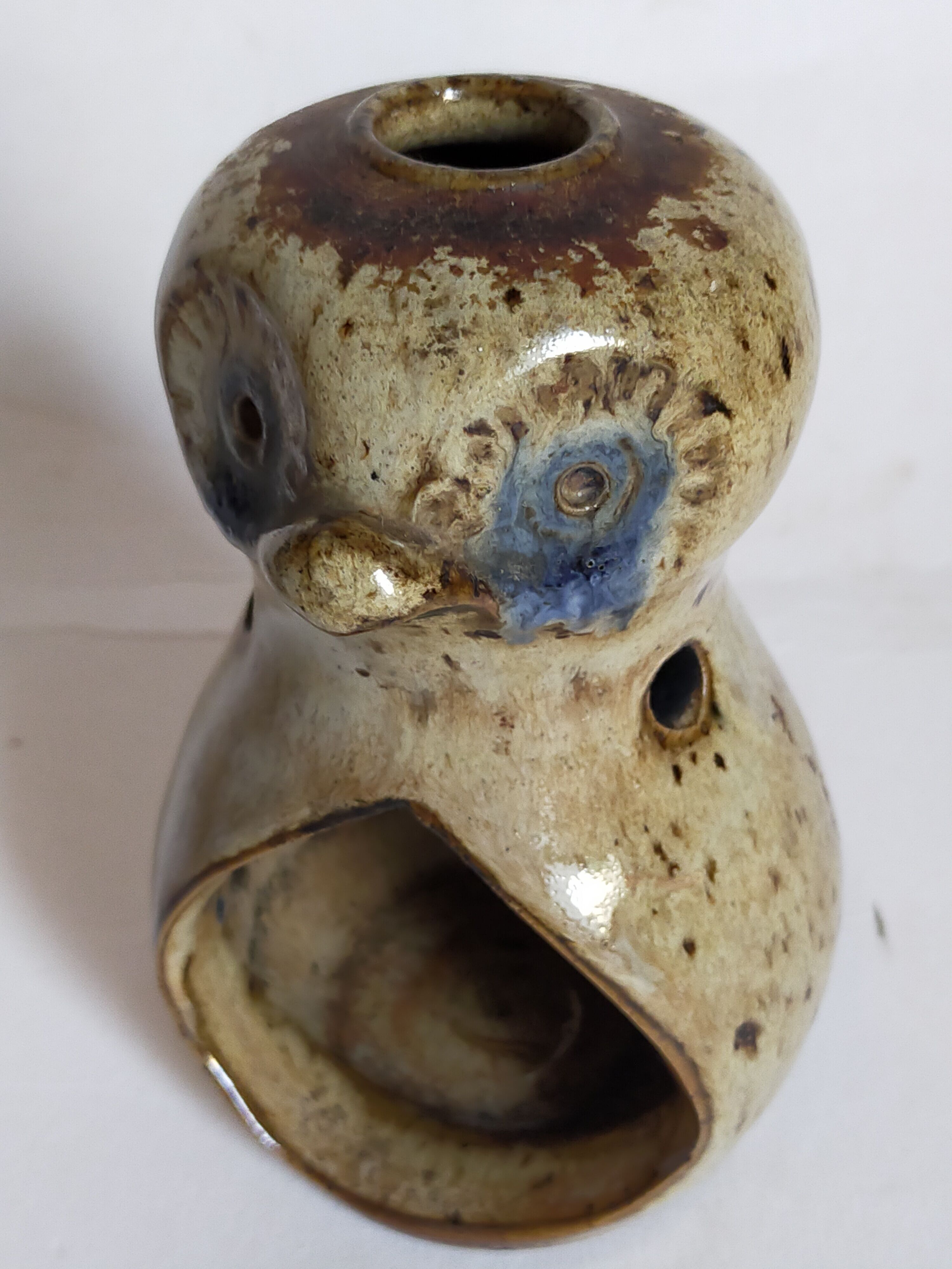 Candlestick "nice" ceramic potter vintage enamelled sandstone