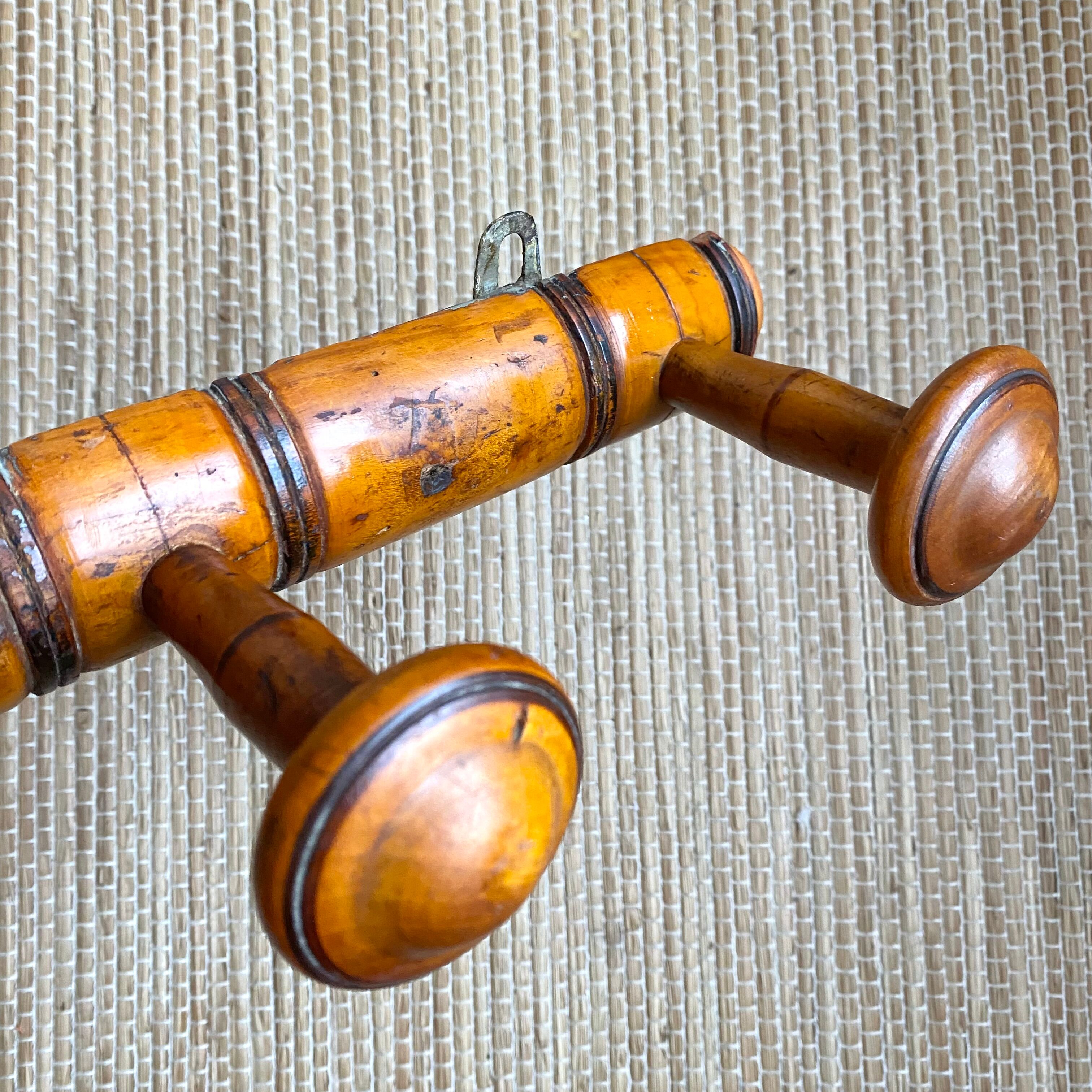 Antique wall coat rack