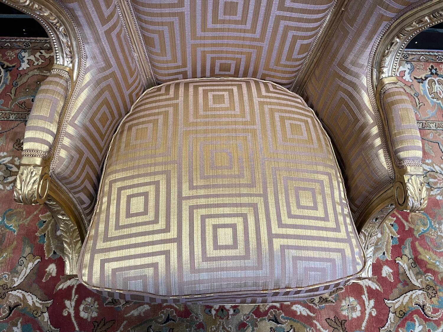 Fauteuil - Bergère à oreilles de style Louis XVI
