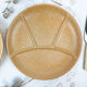 2 amber ceramic fondue plates made in france 1970