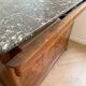Antique Empire commode in wood with marble top