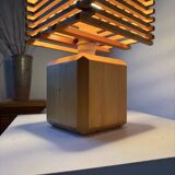 Constructivist wooden table lamp