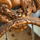 Miroir doré ancien XIXe Bois