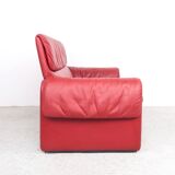 Canapé design en cuir rouge De Sede DS-2011, années 1990