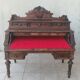 Louis XIII cylinder desk in carved oak, 19th century.