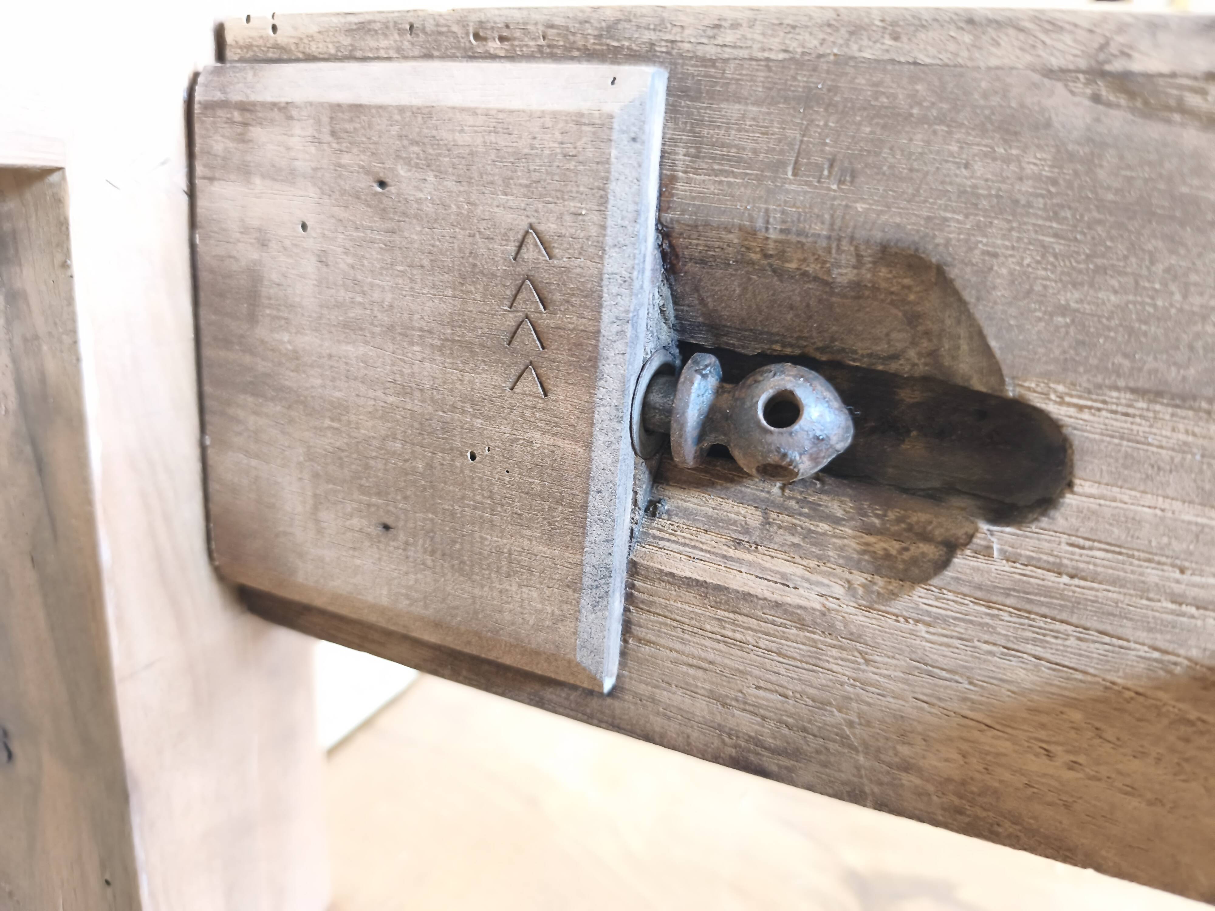 Old Art Deco walnut sideboard - sandblasted, treated, protected