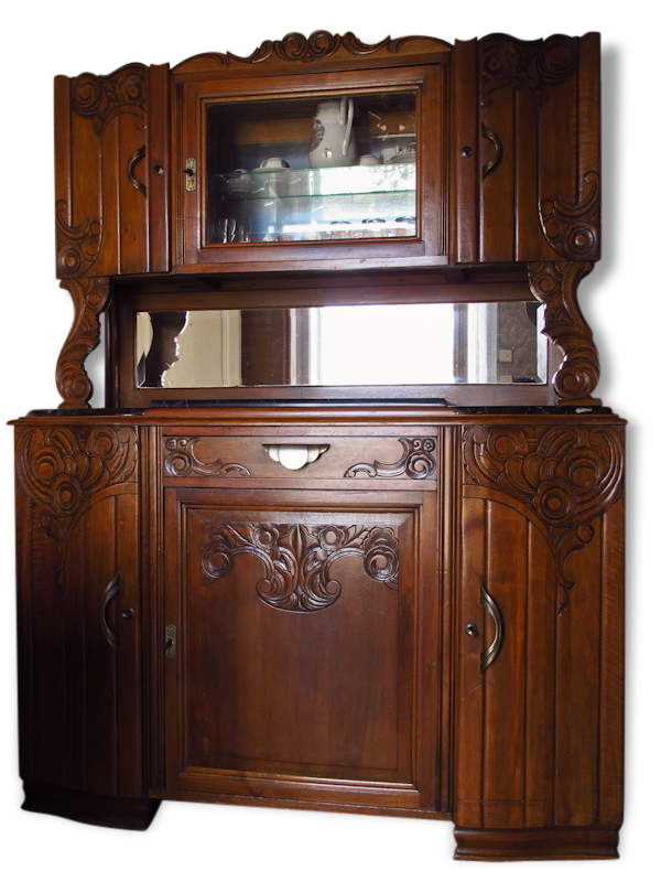 Buffet bahut 2 corps Art déco années 3040 Selency