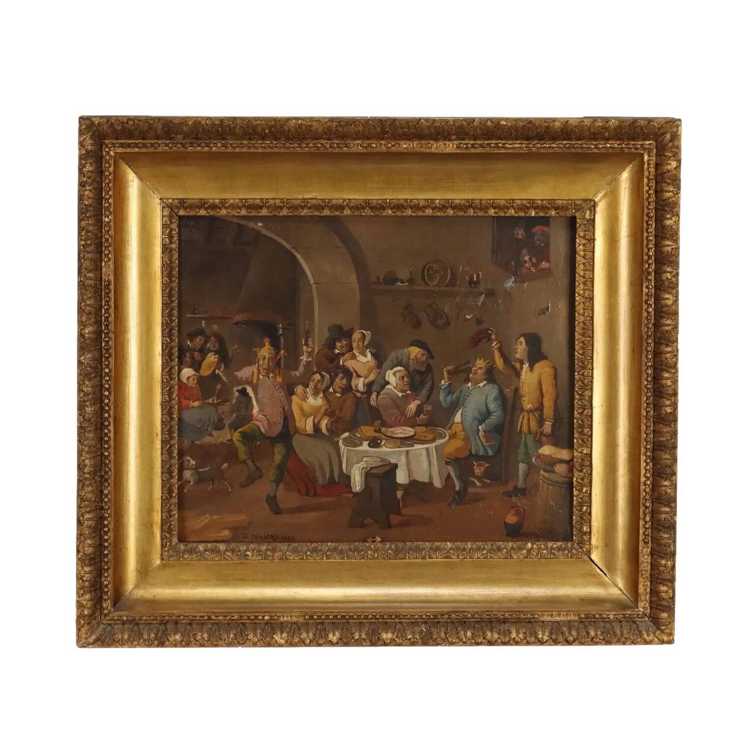 Table "Twelfth Night the King Drinks" copy after David Teniers "800"