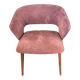 Vintage Scandinavian chair in teak and velvet