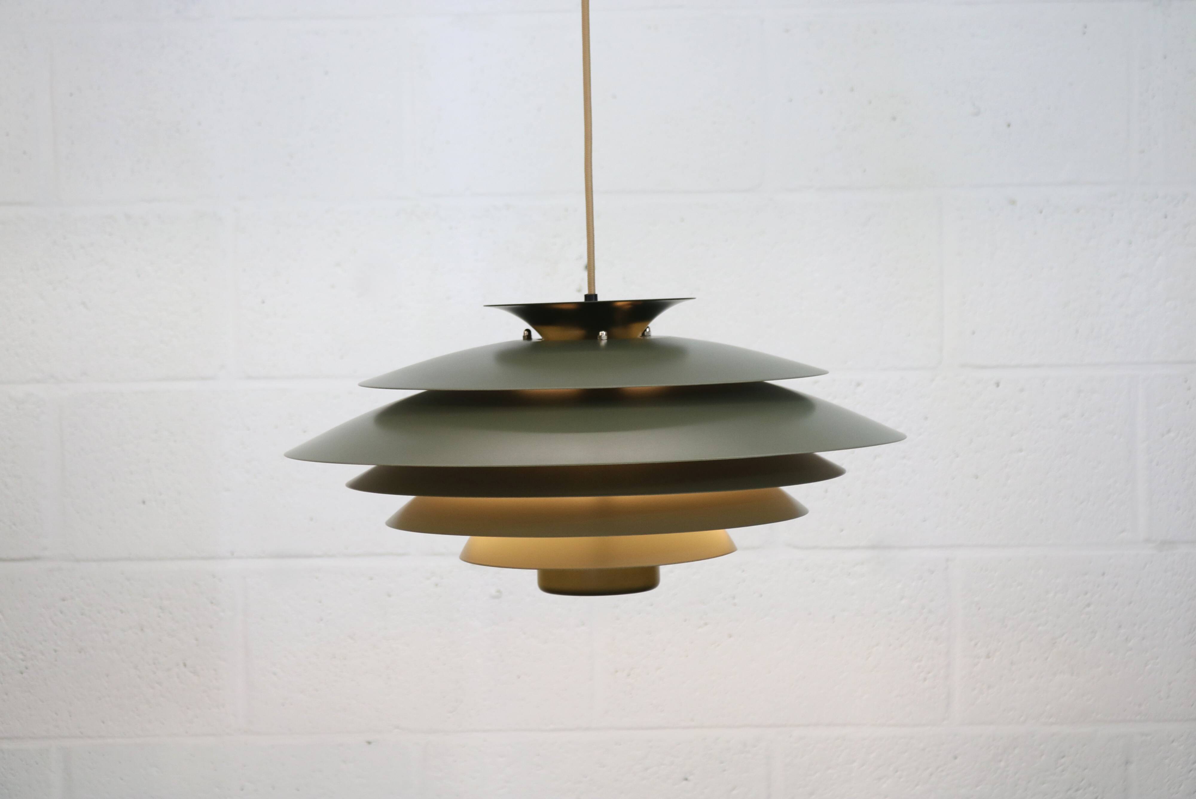 XL Green Pendant Lamp, Form Light Nordic Design, 1970s Denmark