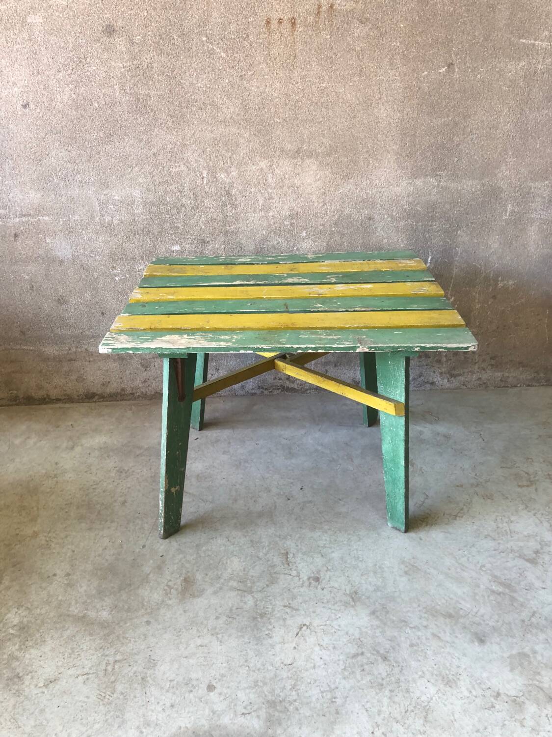 Vintage patinated garden table