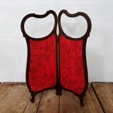 Screen carved wood glass beveled