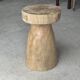 Stool, side table, end table in natural solid mango wood.