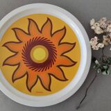 Set of 3 vintage serving trays Diameter 33cm