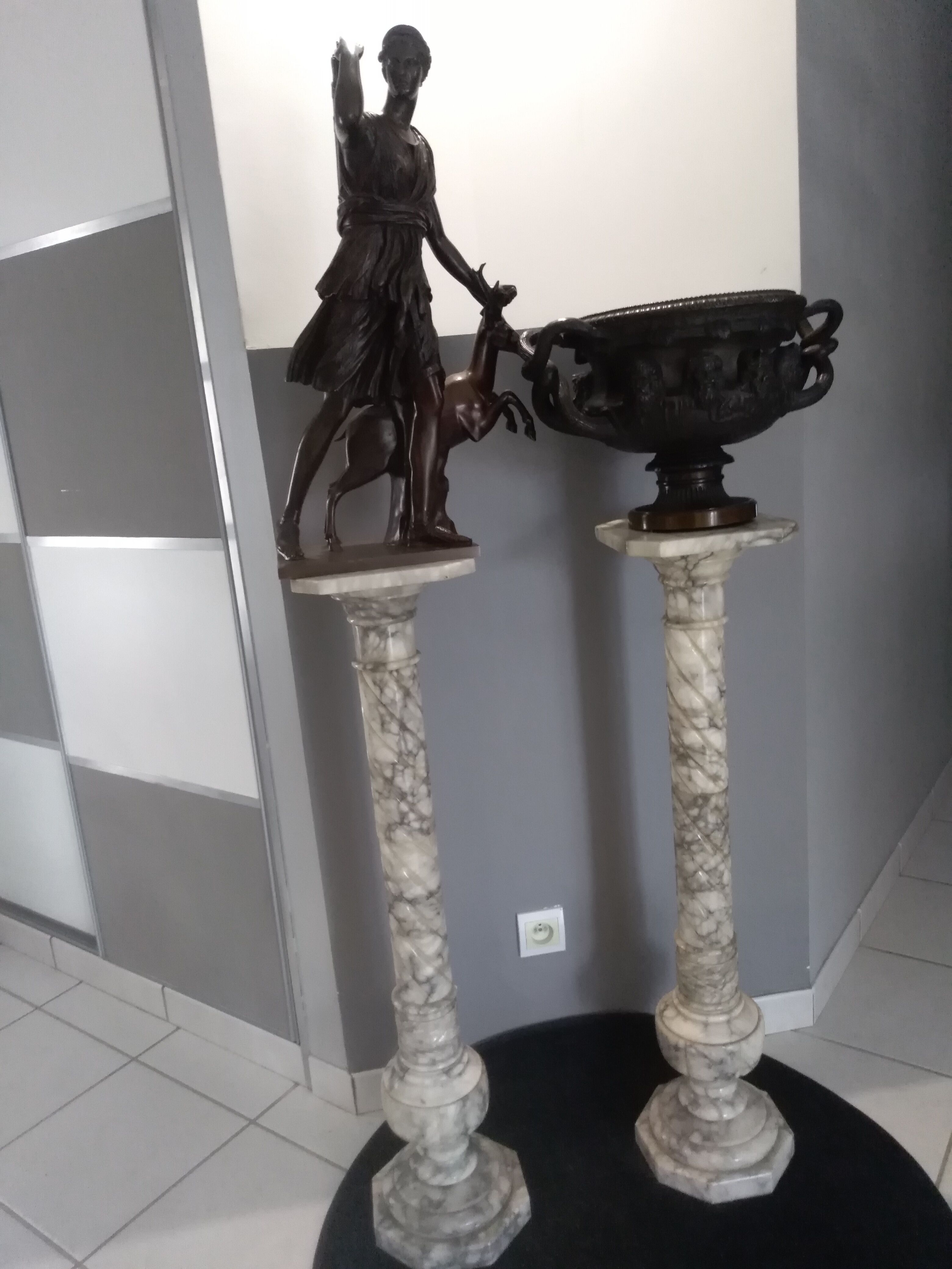 Pair of marble columns year 1950