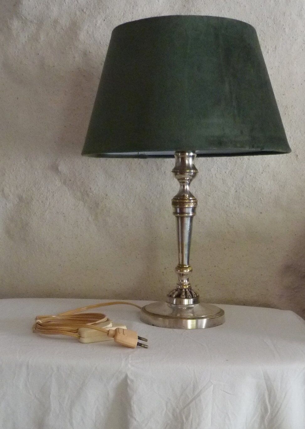 Silver metal Empire Lamp