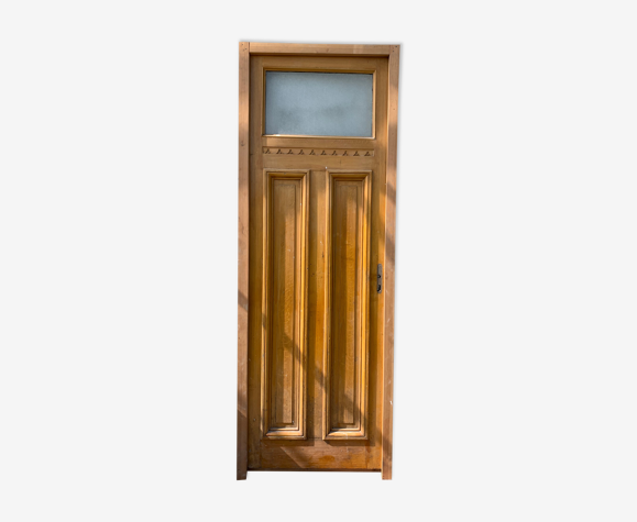 Porte de passage Art Déco en sapin patiné XX siècle