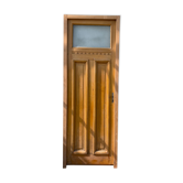 Art Deco passage door in patinated fir, 20th century